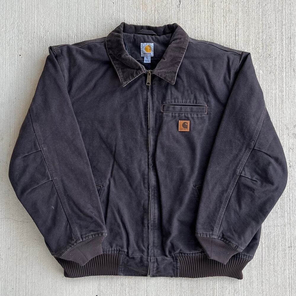 Carhartt brown bankston bomber style work wear jacket